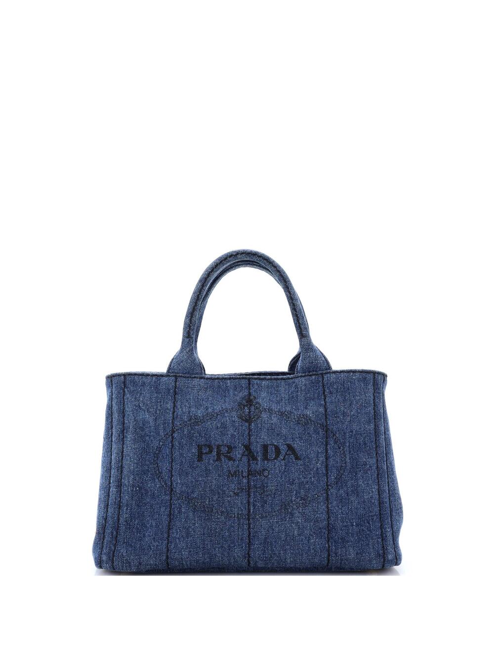 Prada Canapa Convertible Tote Denim #285076P88B